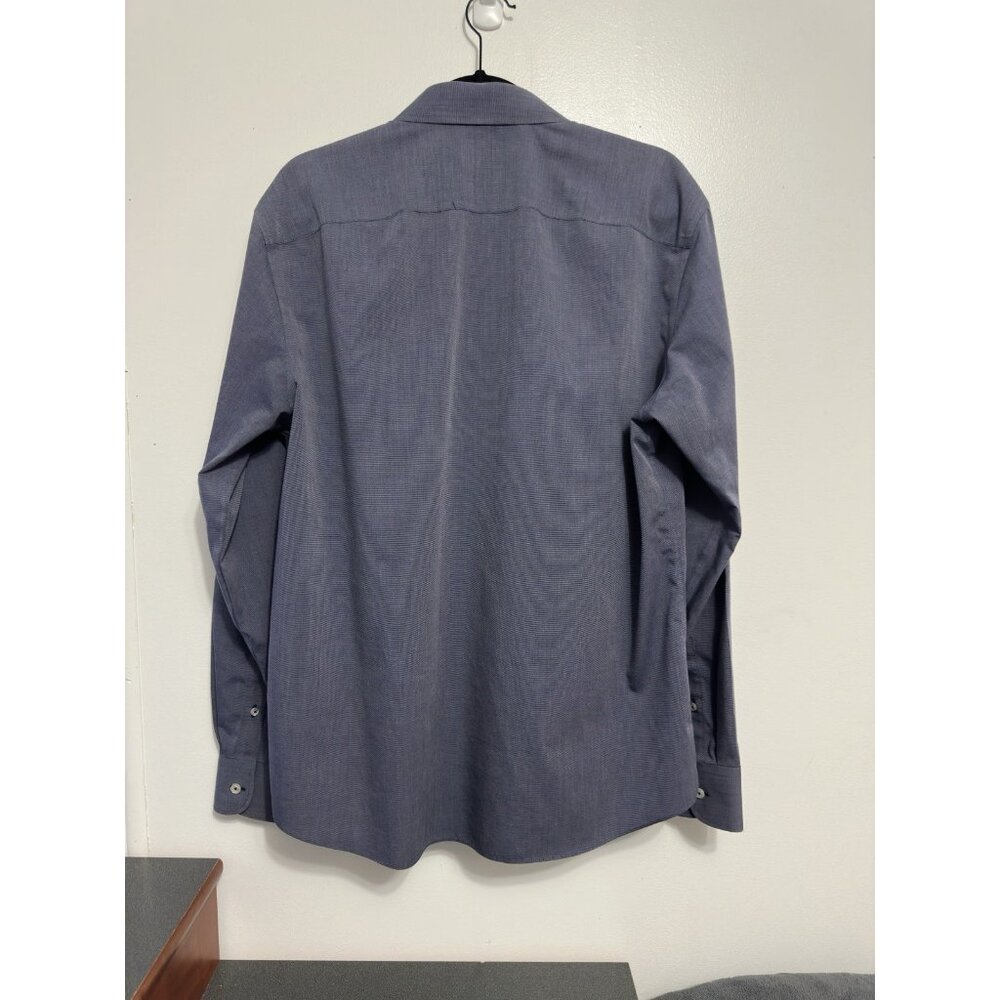 UNTUCKit Mens Shirt XL Blue Wrinkle Free LS Orville Button Up Cotton Collared - Picture 2 of 12